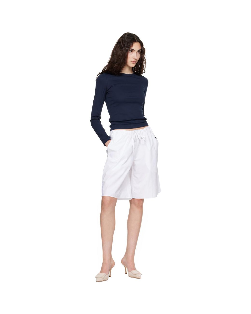Flore Flore Blue Josephine Bermuda Shorts