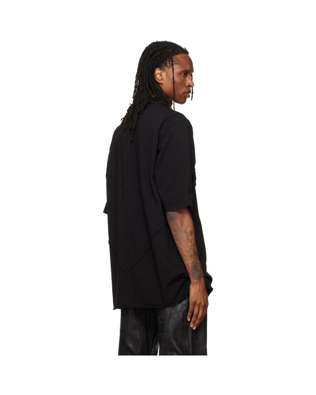 Rick Owens Black Tower Pentastitch Jumbo/T-Shirt for men