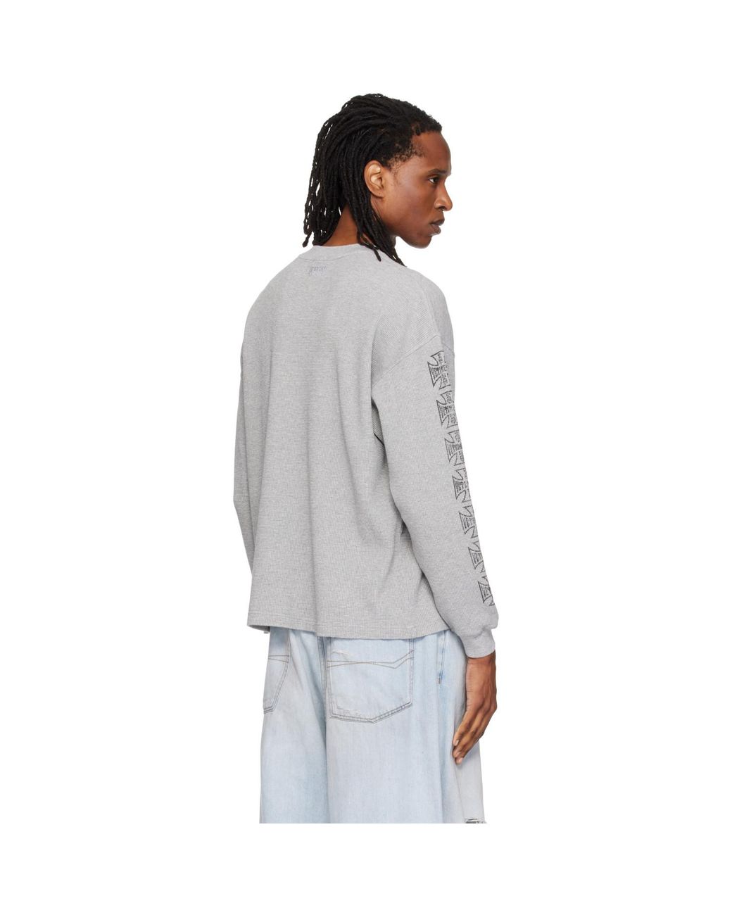 Vetements Gray Biker Cross Logo Longsleeve T-Shirt for men