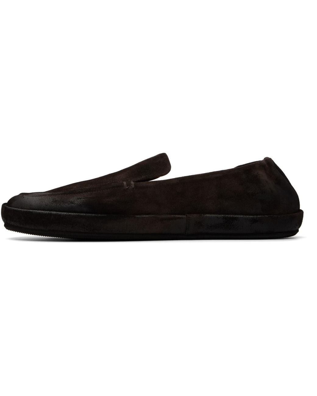 Marsèll Black Scatopelle Suede Loafers for men