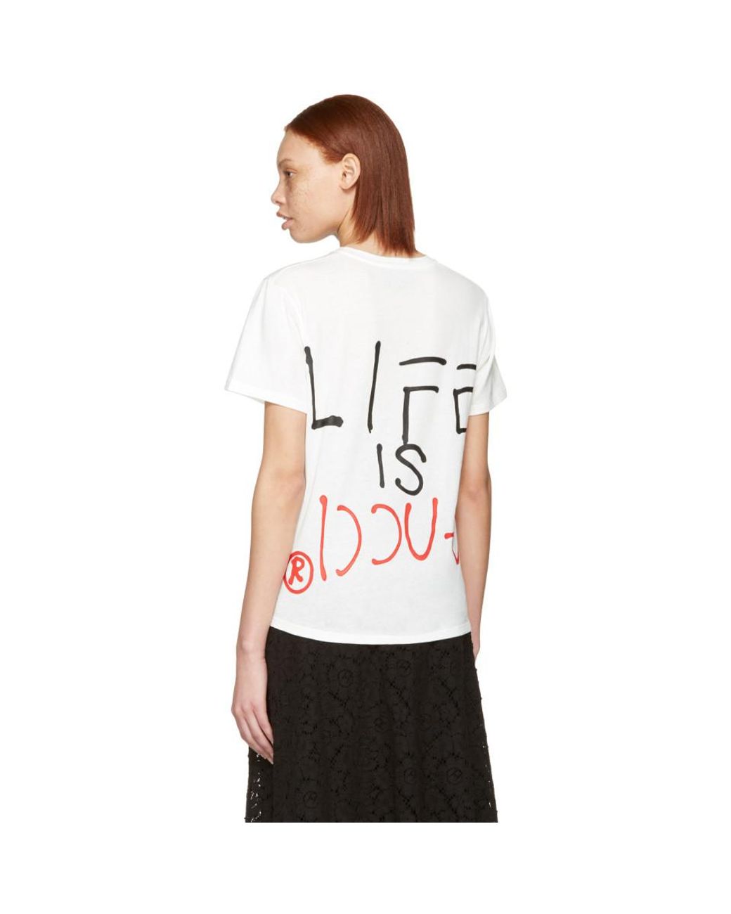 Betjene hjul Ballade Gucci Life Is T-shirt in White | Lyst