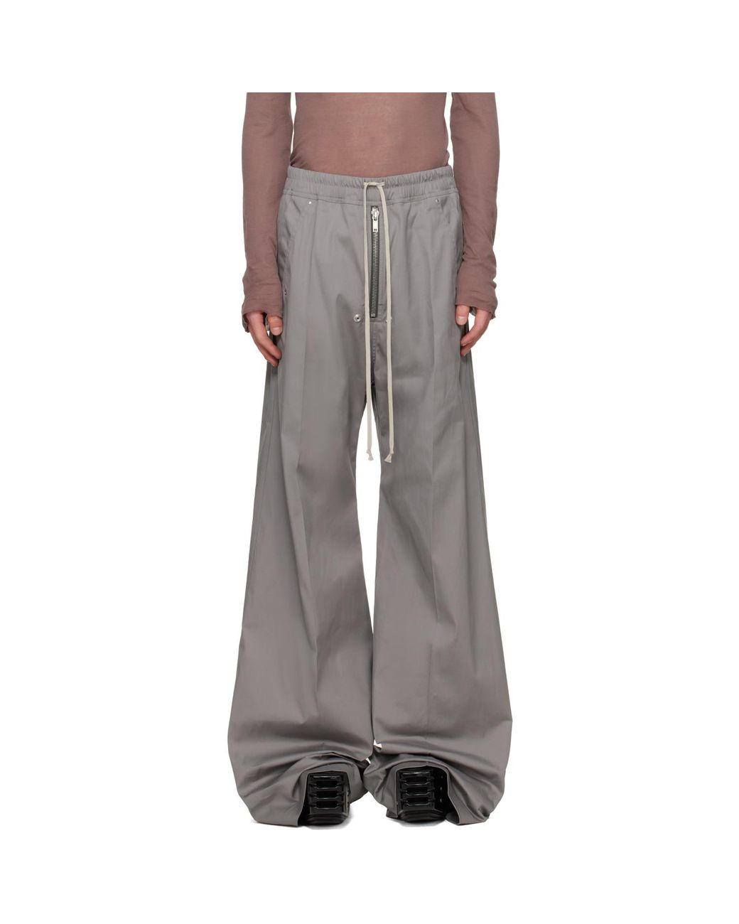 Rick Owens Gray Tower Wide Bela Trousers for men