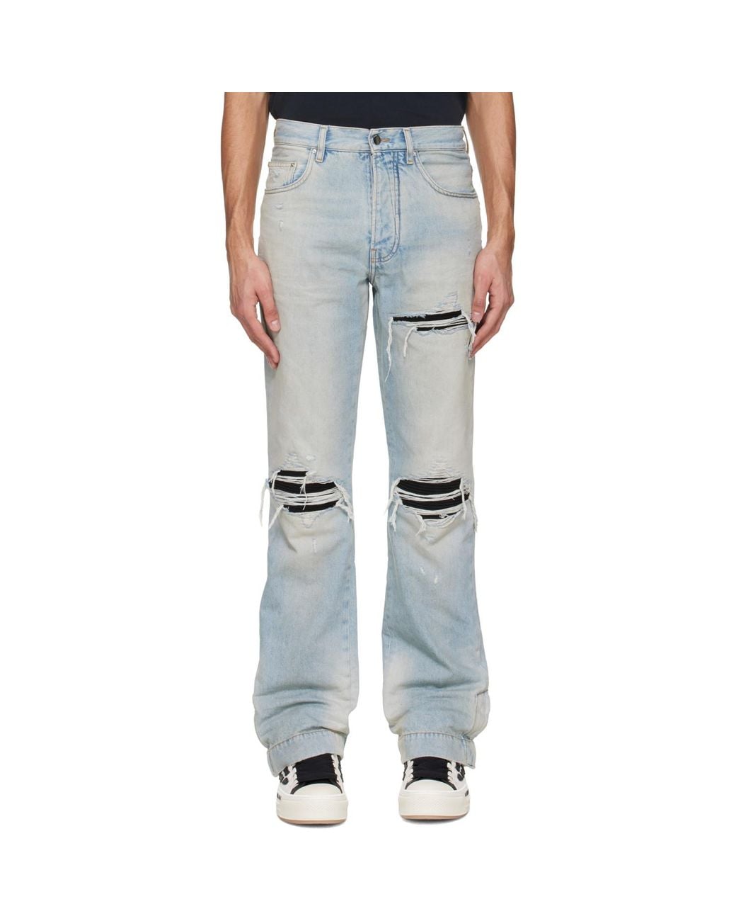 Amiri Blue Mx1 Straight Flare Jeans for men