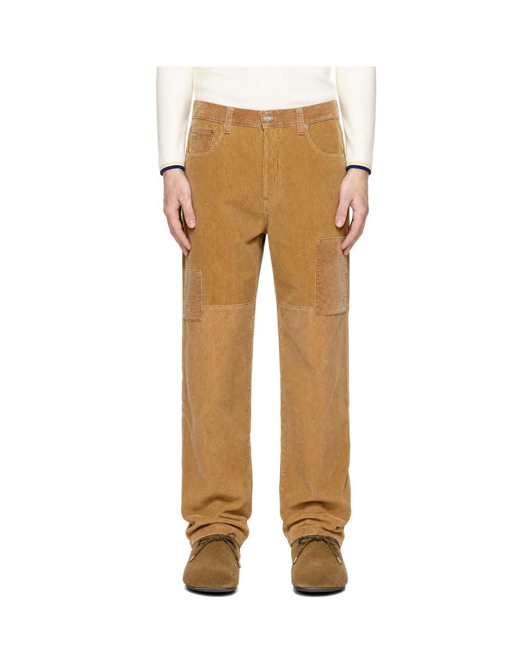Wales Bonner Natural Sissoo Studded Trousers for men