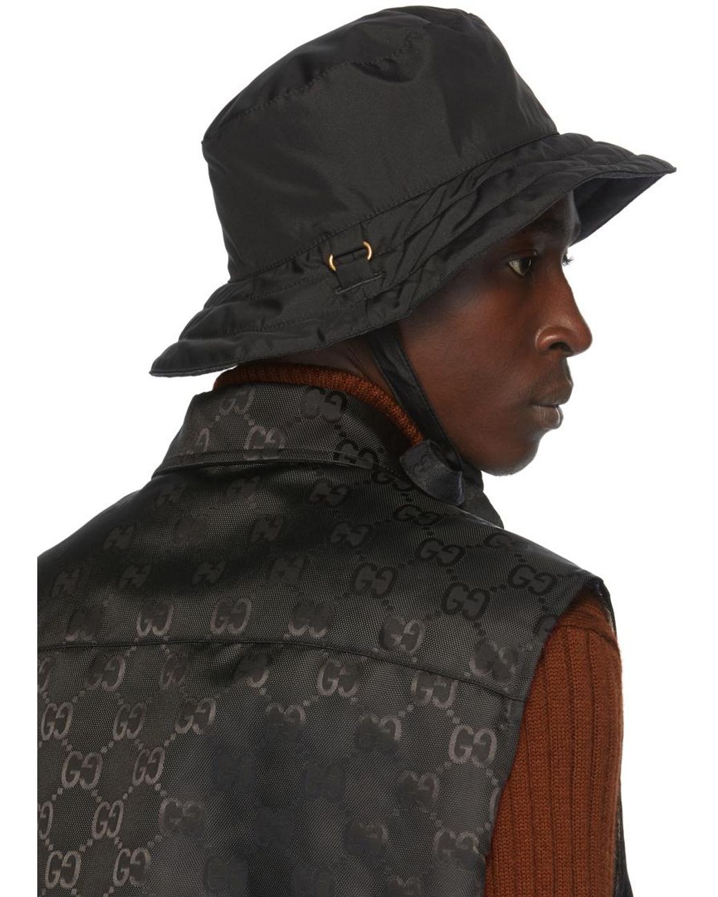 Chapeau réversible en toile GG et nylon Gucci pour homme en coloris Noir |  Lyst