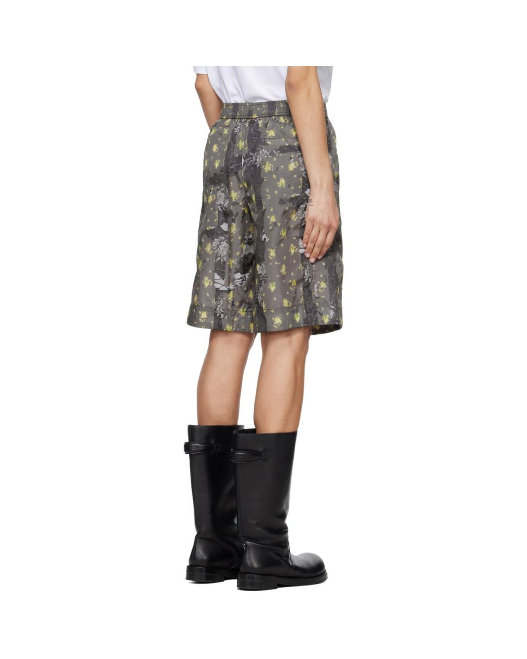 Ganni Black Printed Flyweight Nylon Boy Shorts