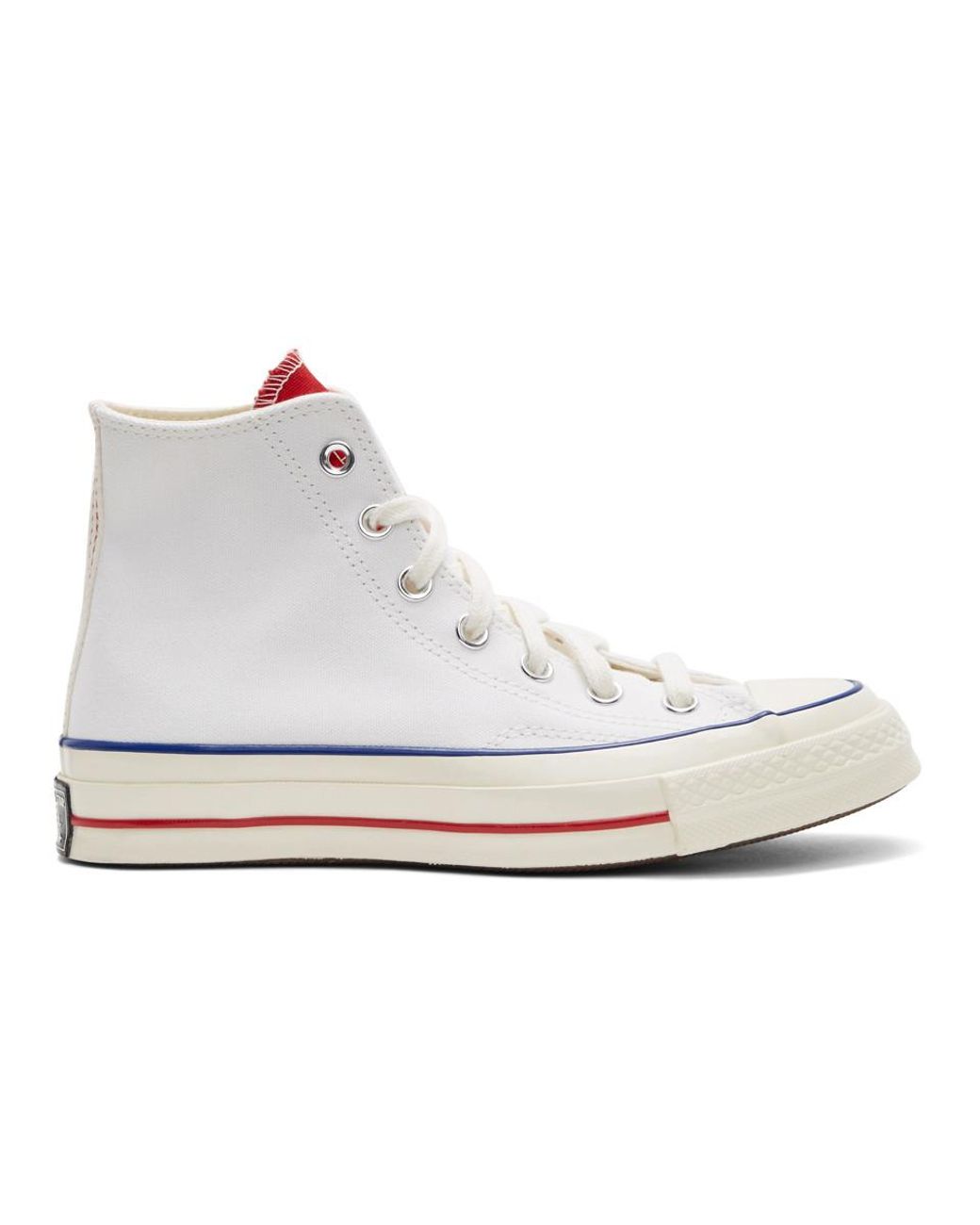 Converse Canvas White Varsity Remix Chuck 70 High Sneakers in Red for ...