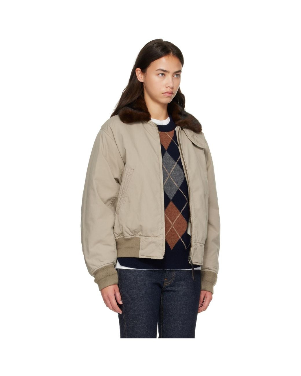 NOTHING WRITTEN Brown Maison Pilot Jacket