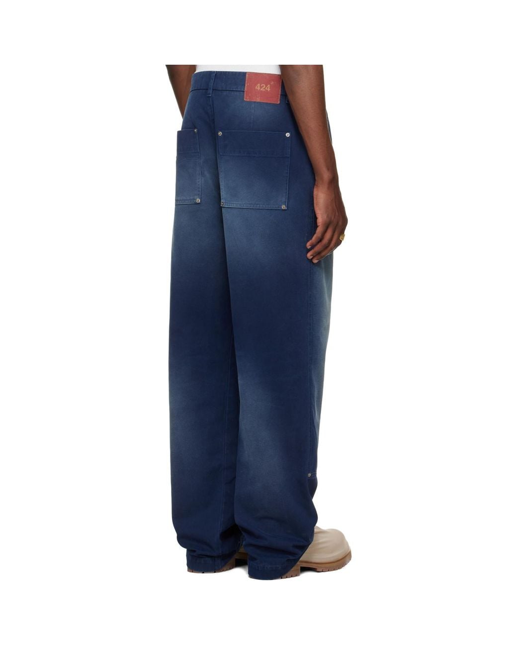 424 Blue Work Trousers for men