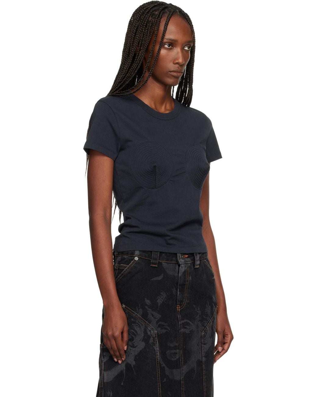 トップス Vaquera Black Bullet Bra Tshirt VAQUERA Bullet Bra T-Shirt in Black | Lyst