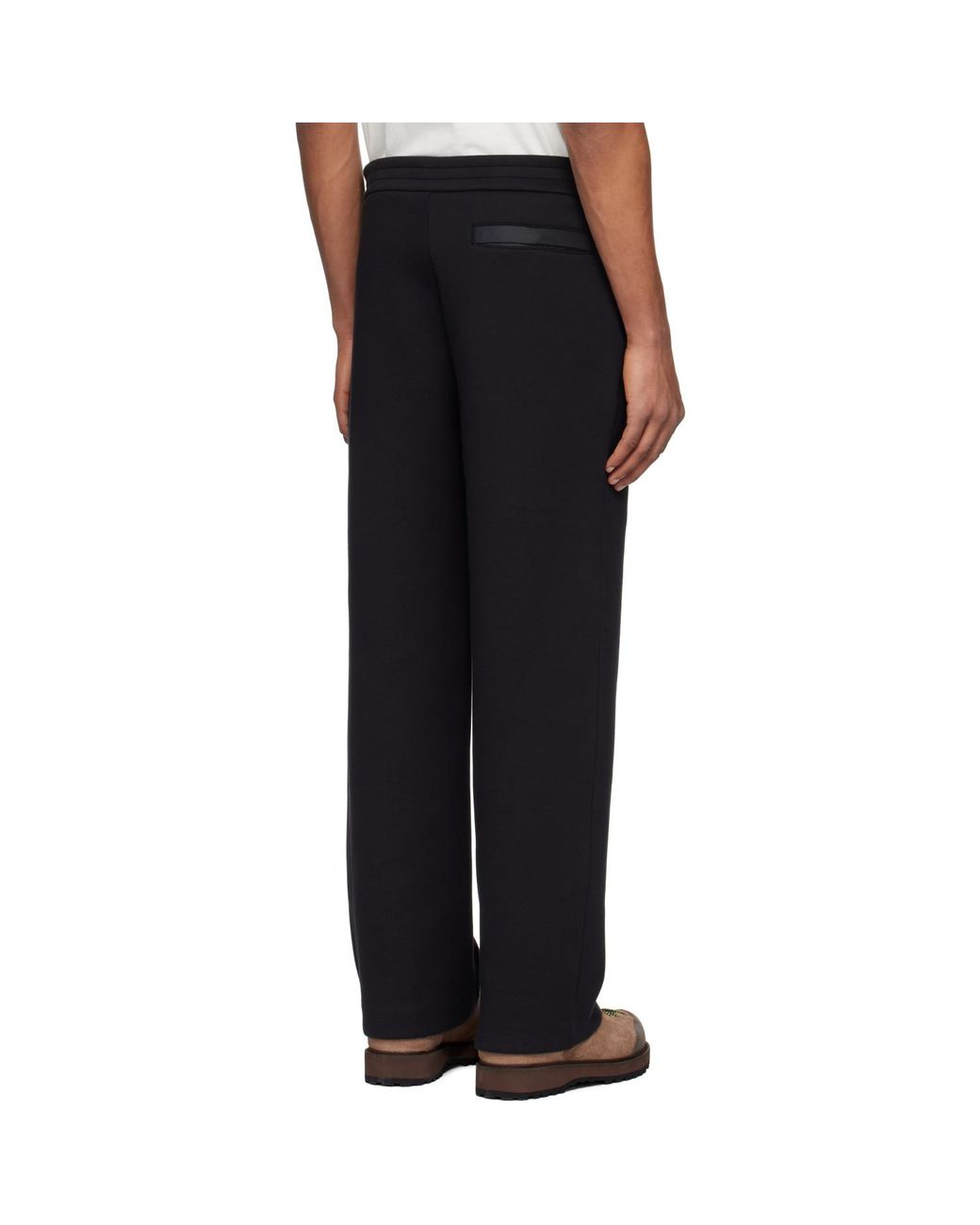 Moncler Black Logo Patch Cotton & Neoprene Sweatpants for men