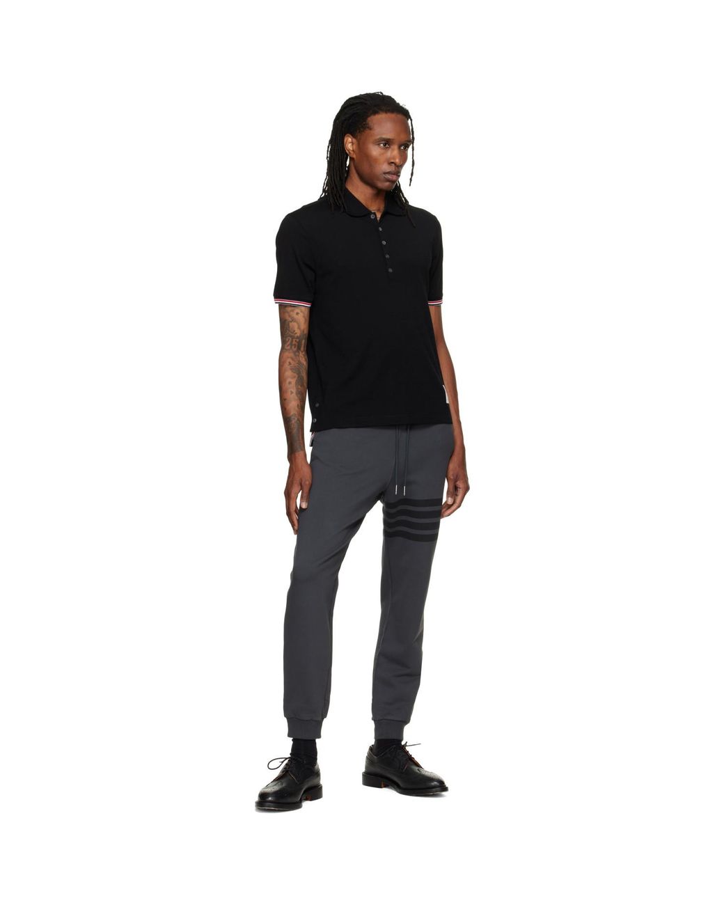 Thom Browne Blue Solid Loopback 4-Bar Sweatpants for men