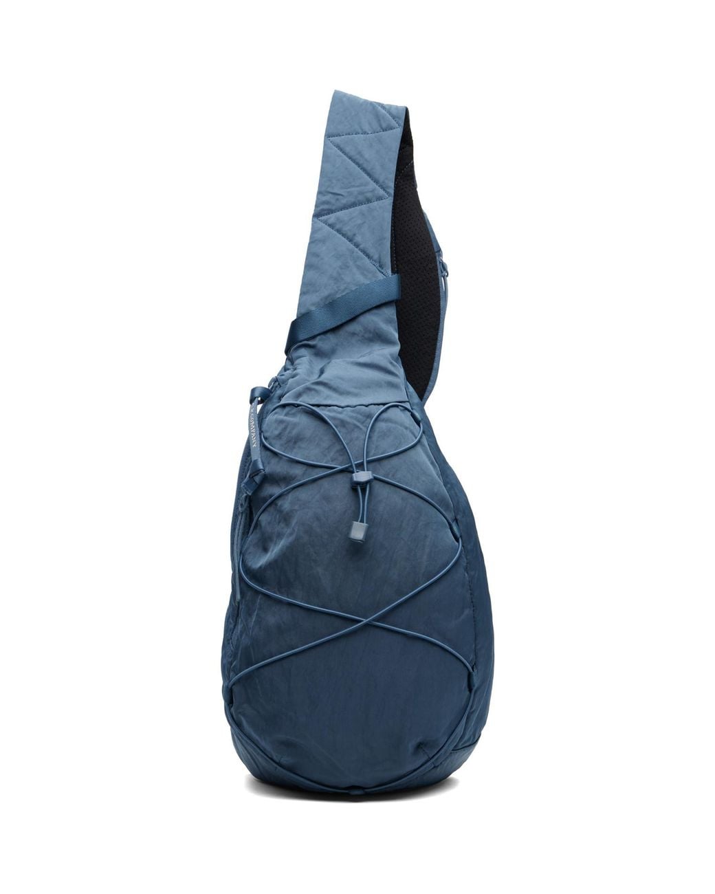 C P Company Blue Nylon B Lens Crossbody Rucksack for men
