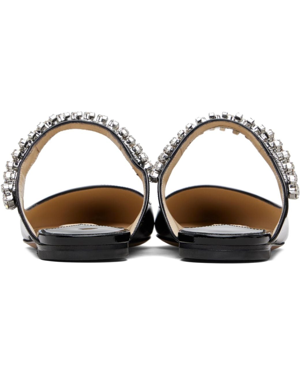Jimmy Choo Black Ssense Exclusive Bing Slip-On Flats