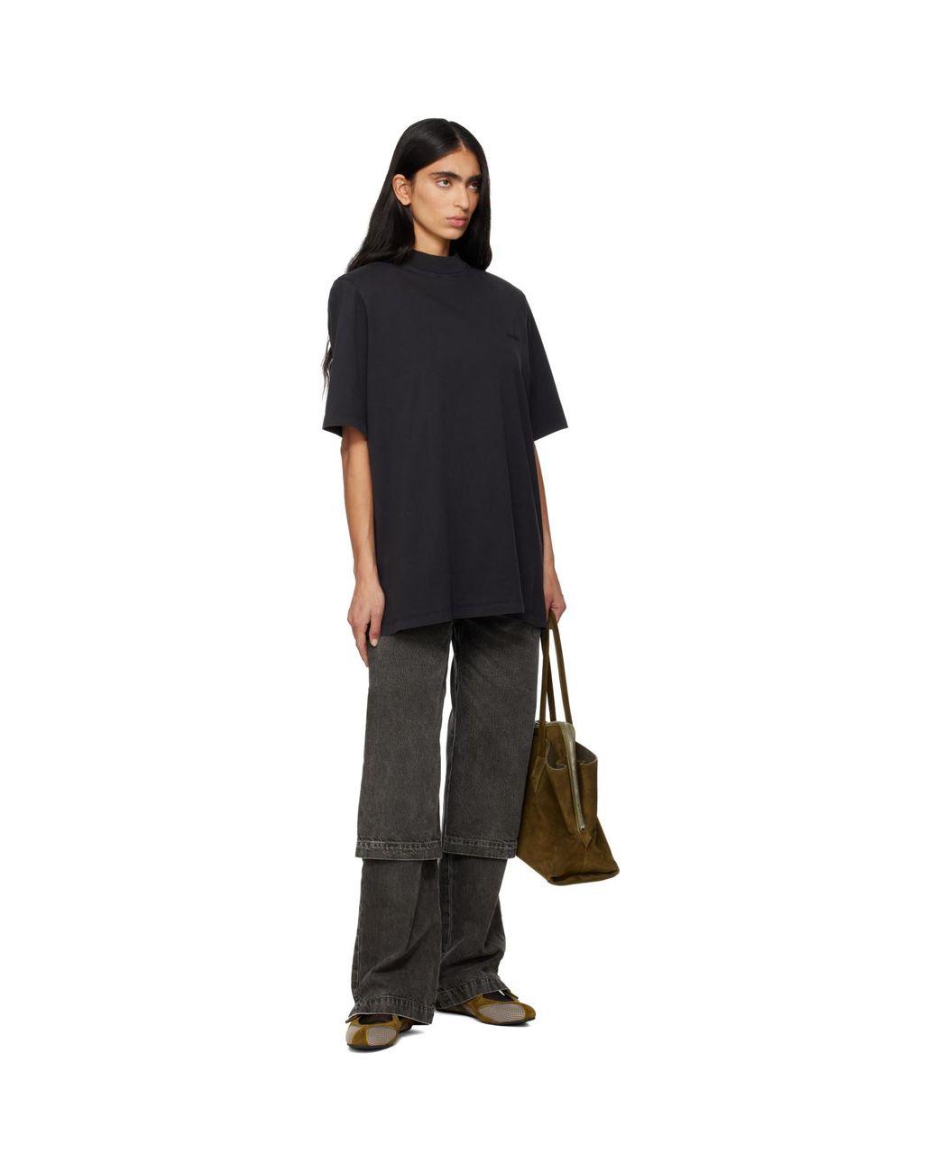 The Attico Black Long Jeans