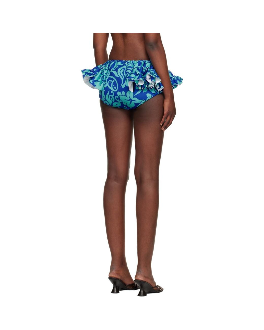 Dries Van Noten Blue Ruffled Briefs