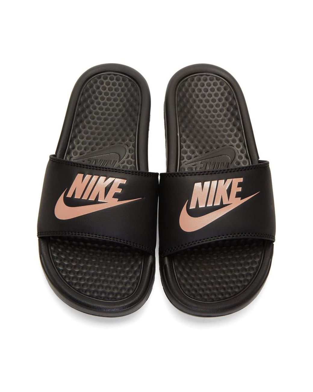 Nike Black And Rose Gold Benassi Jdi Slides | Lyst UK