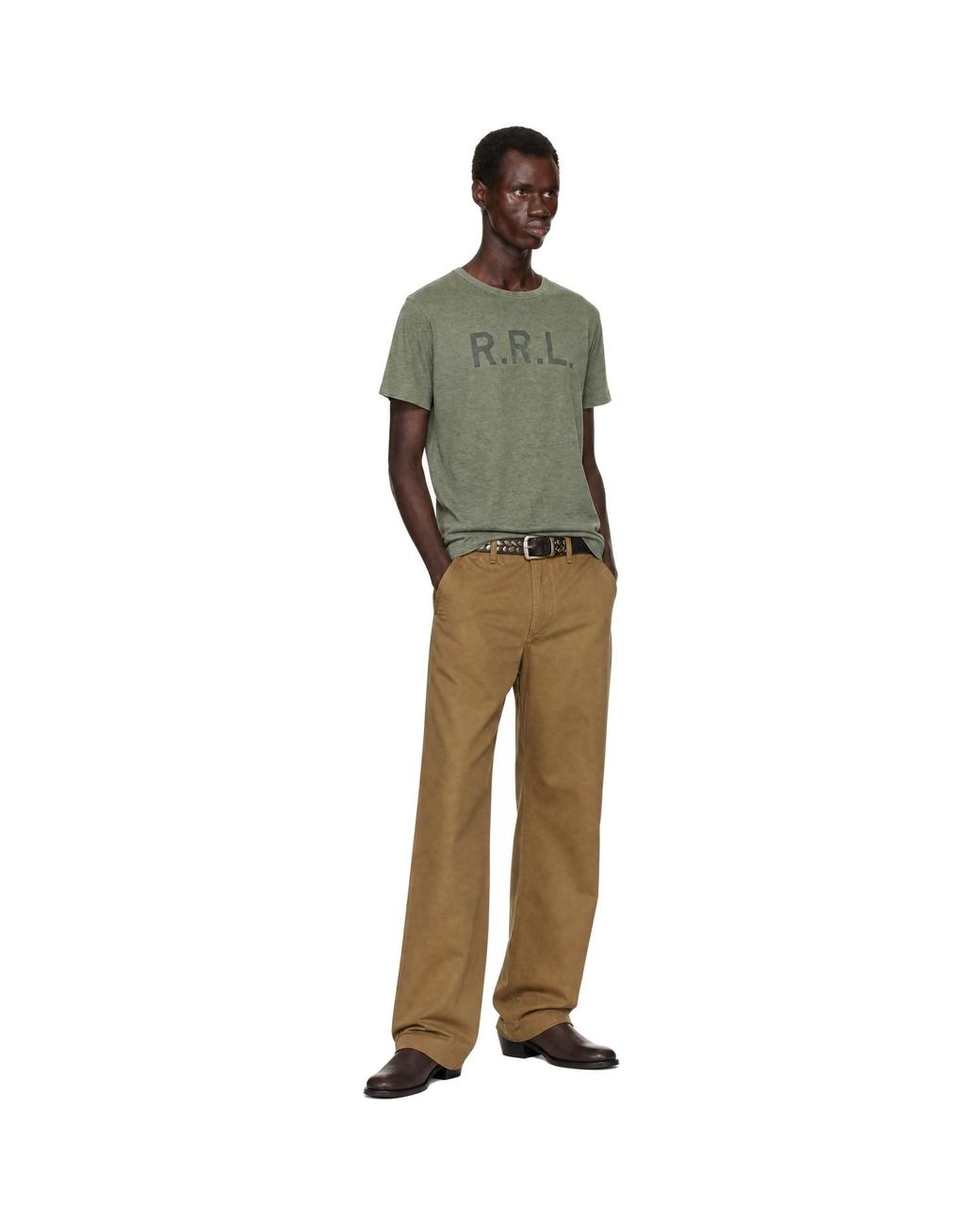 RRL Natural Tan Chino Field Trousers for men