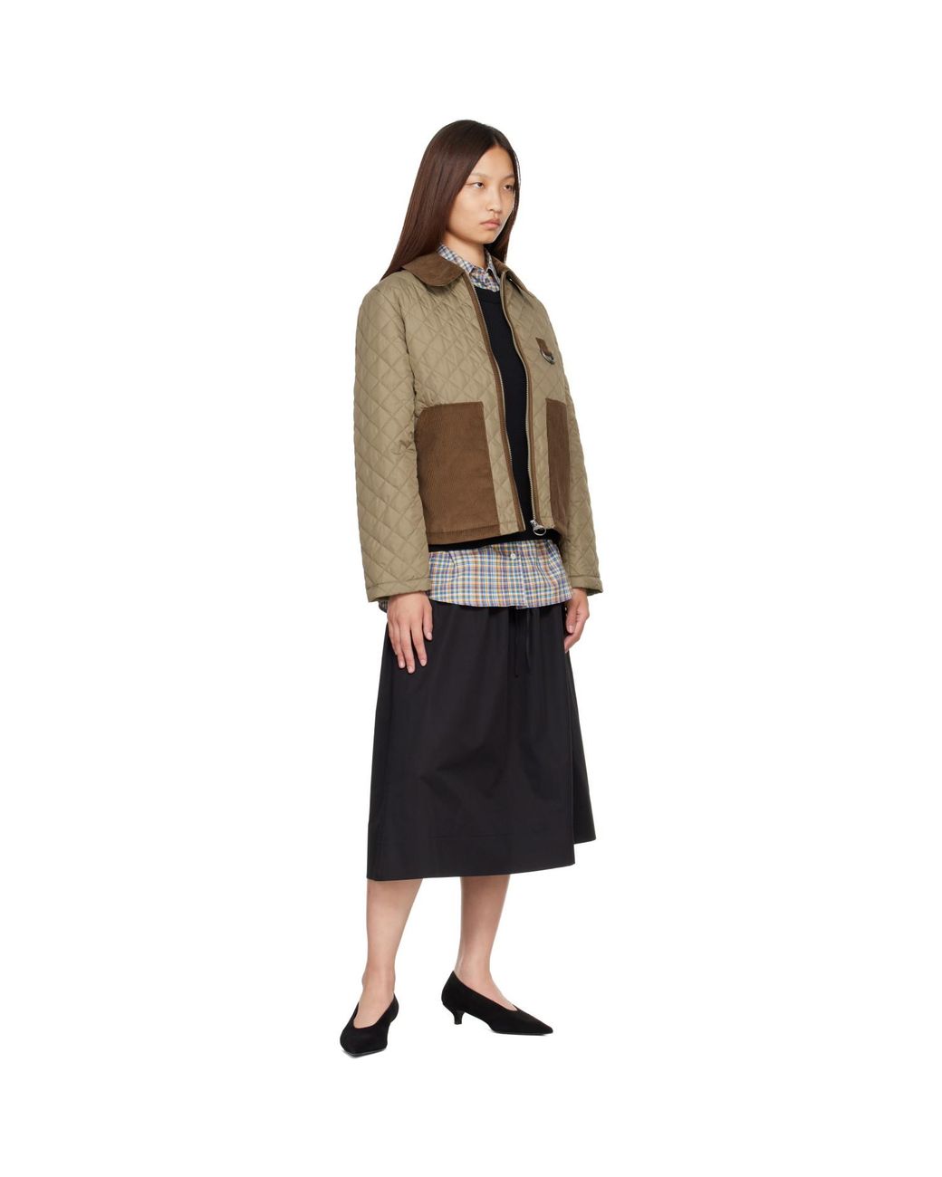 Barbour Brown Khaki Aylesby Quilted Jacket