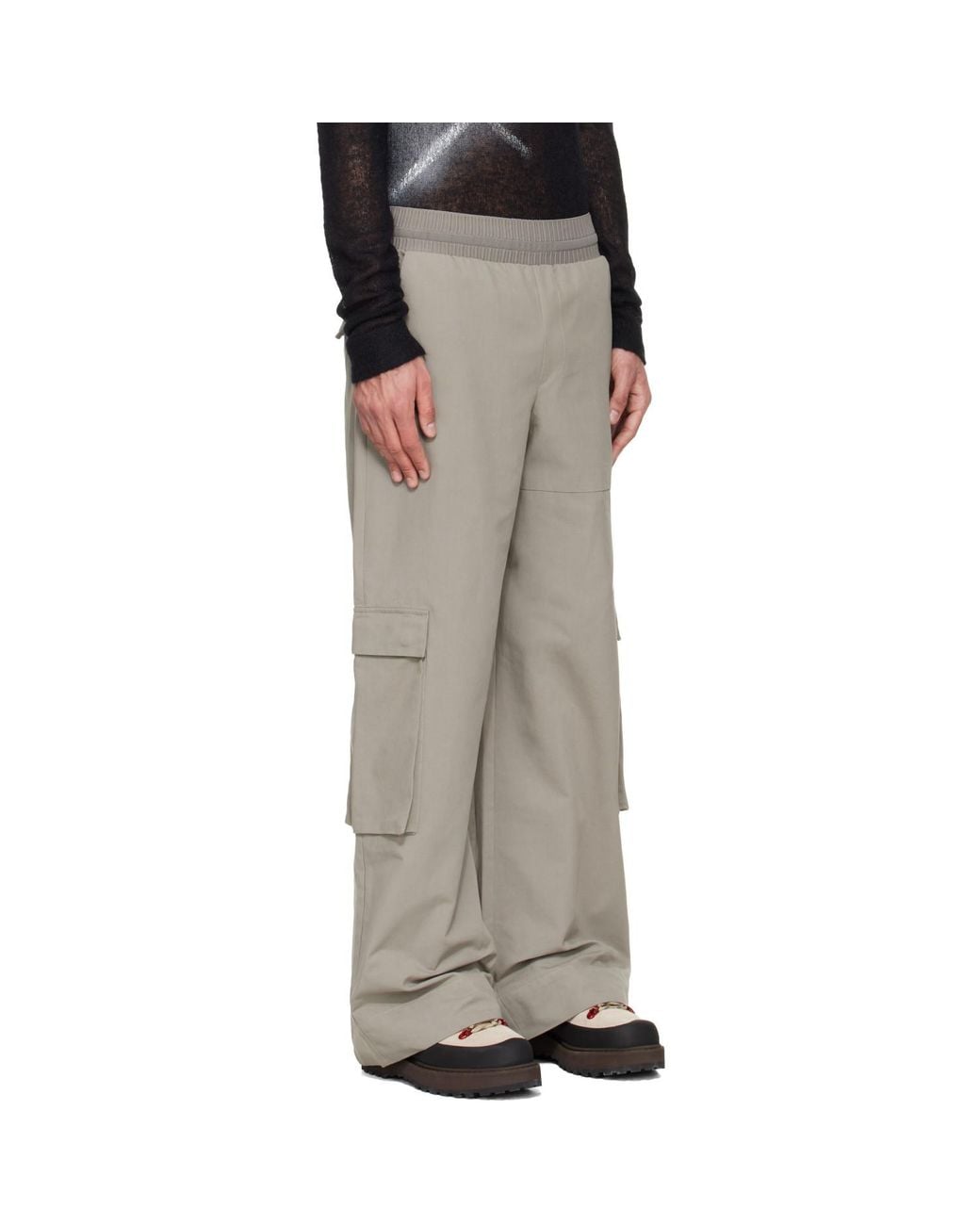 HELIOT EMIL Black Pulsar Cargo Pants for men