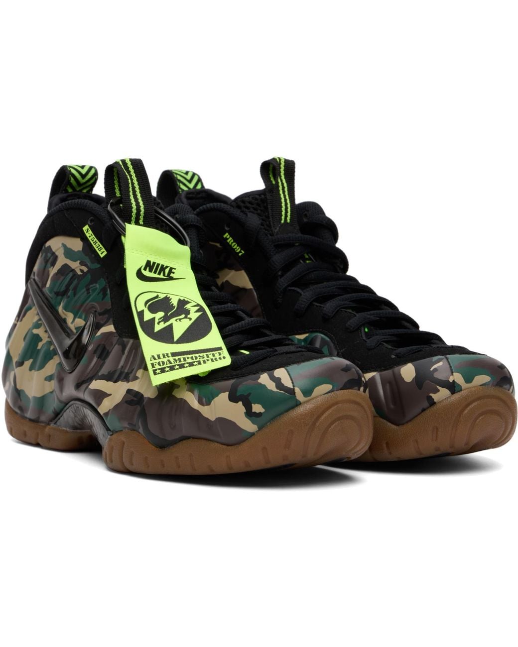 Nike Green Khaki Air Foamposite Pro Prm Sneakers for men