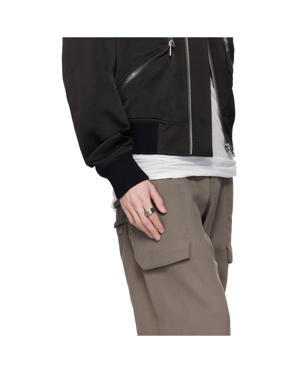 Rick Owens White Grill Ring for men