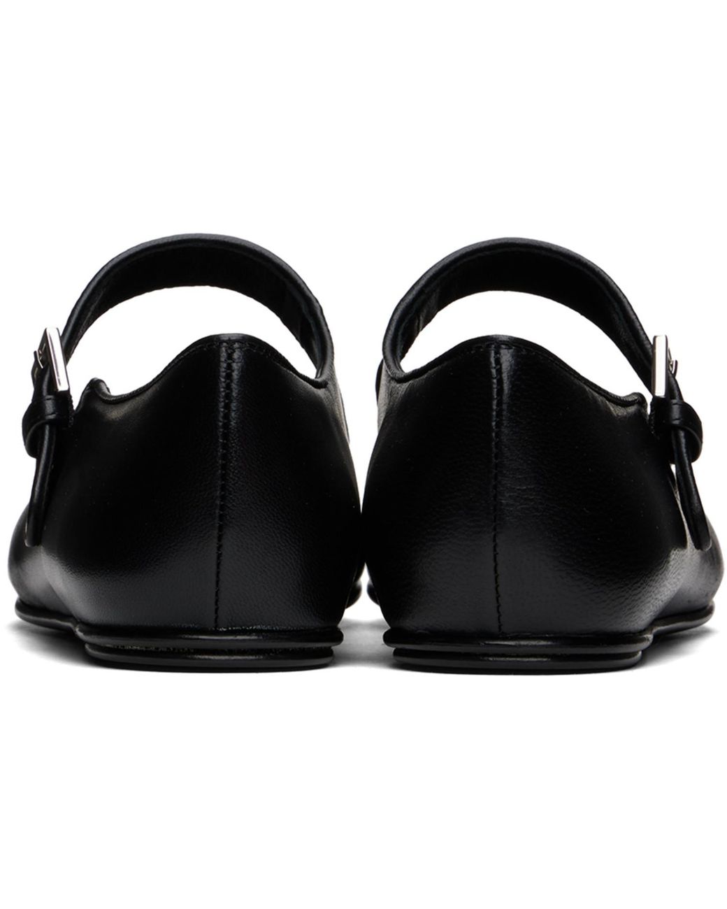 The Row Black Ava Ballerina Flats