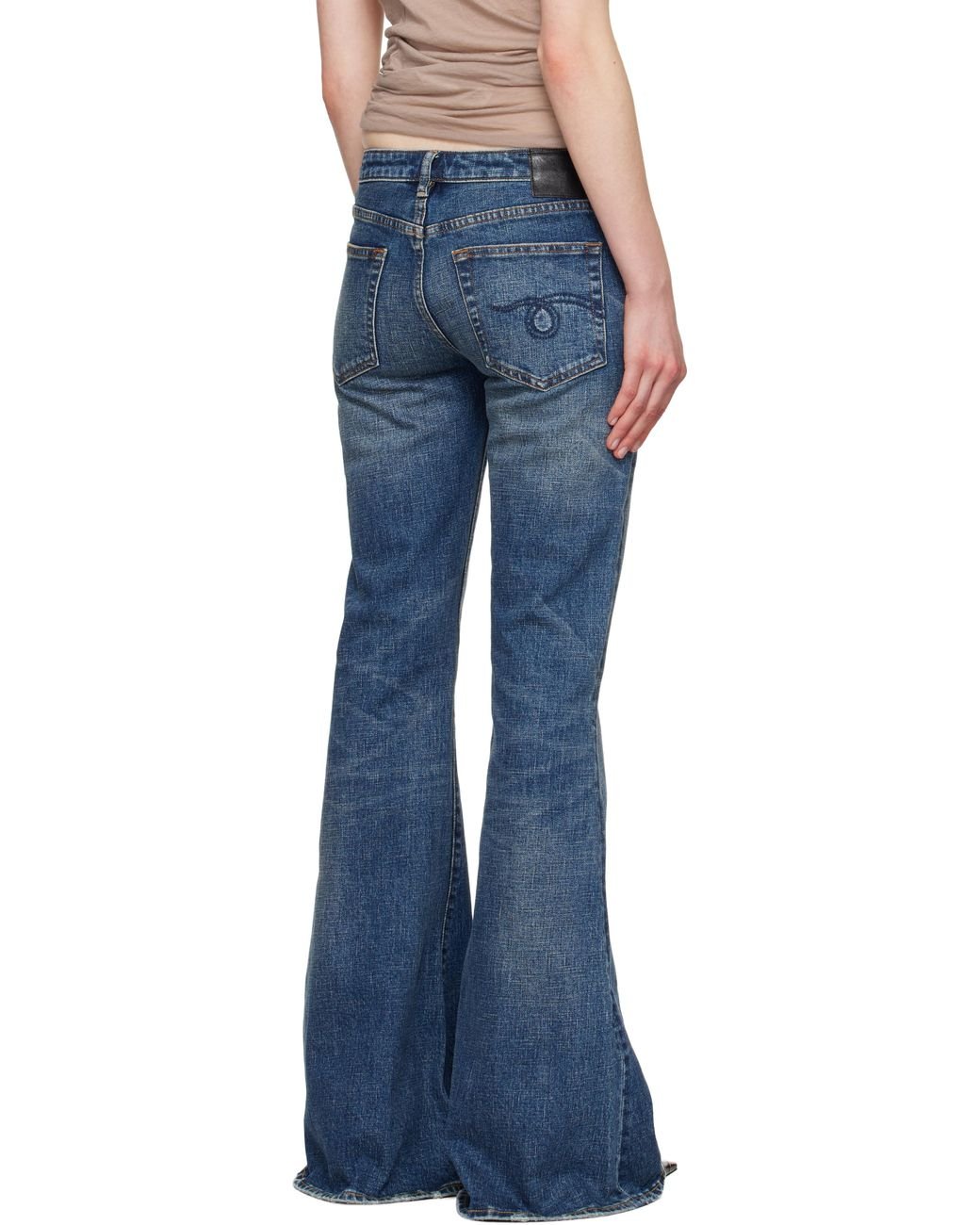 R13 Overflow Boy Flare Jeans in Blue | Lyst