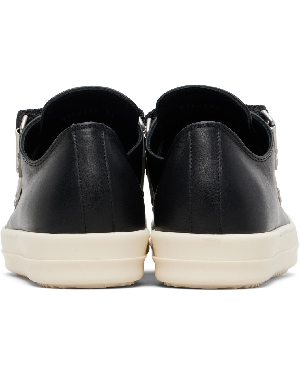 Rick Owens Black Temple Strap Low Sneakers