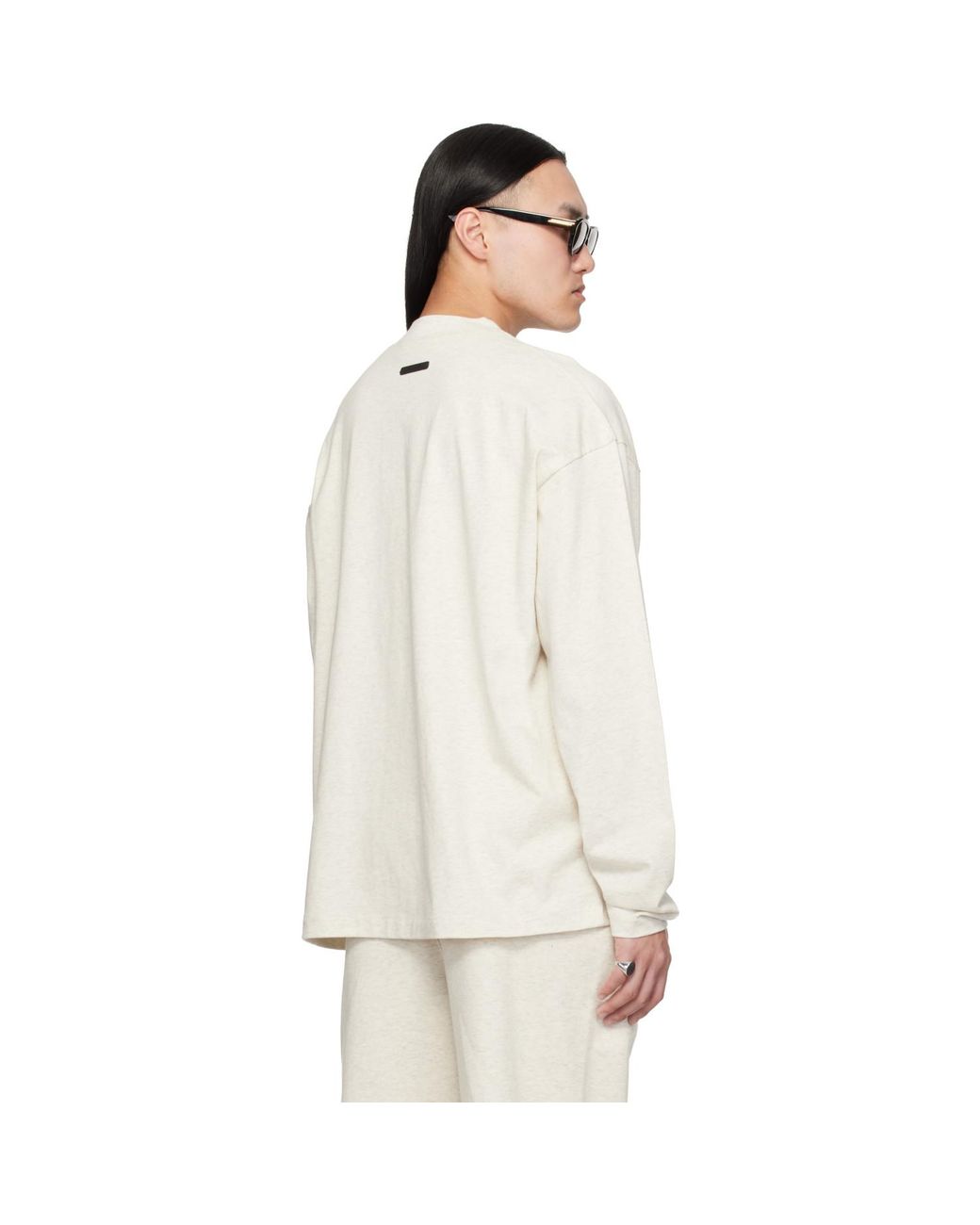 Fear Of God White Off- Classic Fit Long Sleeve T-Shirt for men