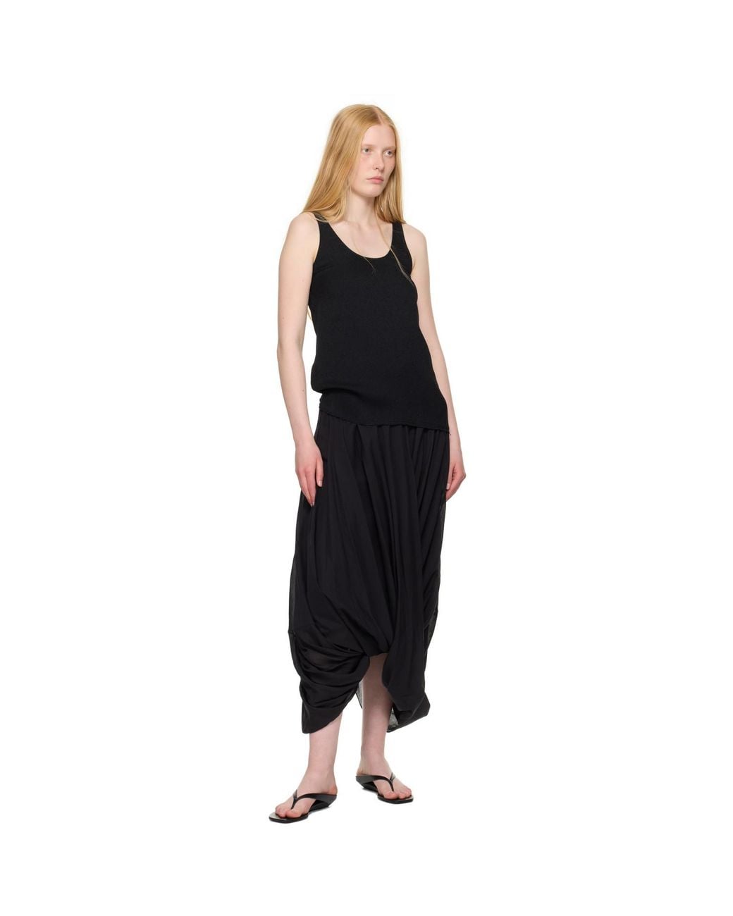 Totême  Black Sablé Tank Top