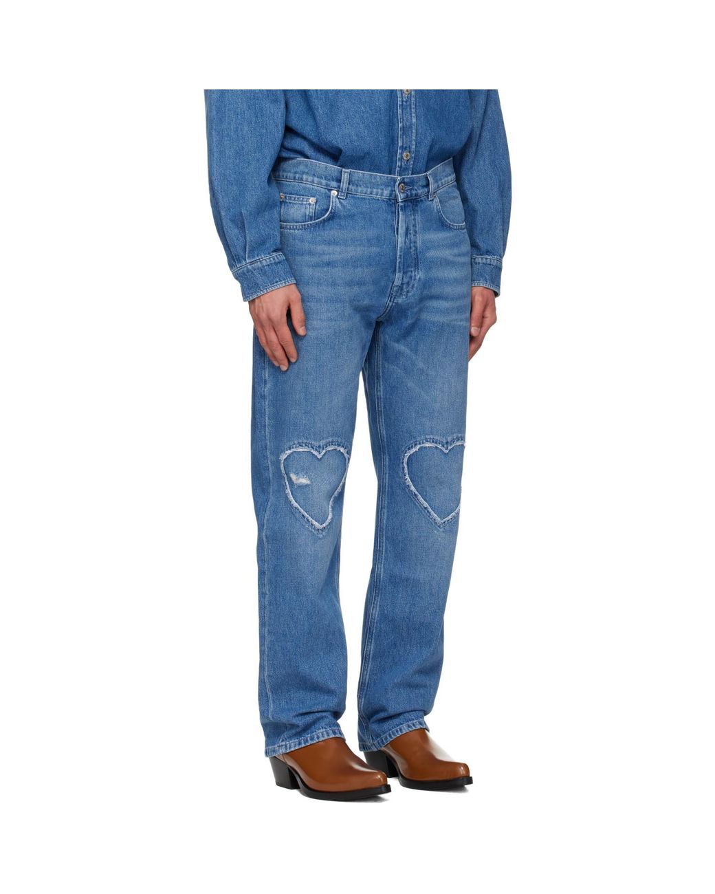 Moschino Blue Heart Jeans for men