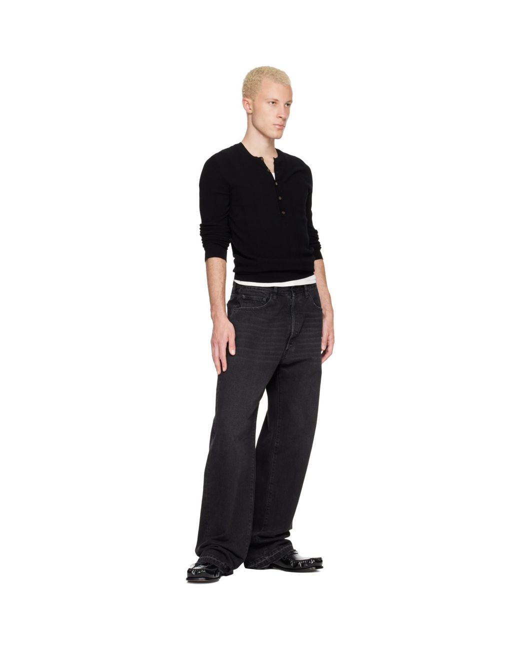 Bottega Veneta Black Truman Loafers for men