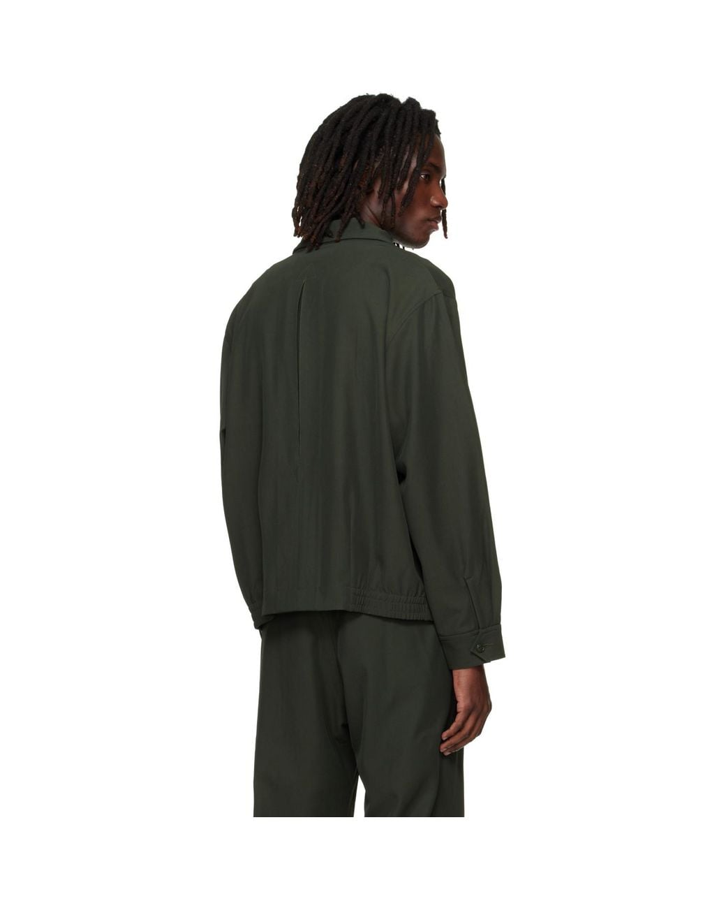 Needles Green Khaki Cavalry Twill Sport Jacket for men