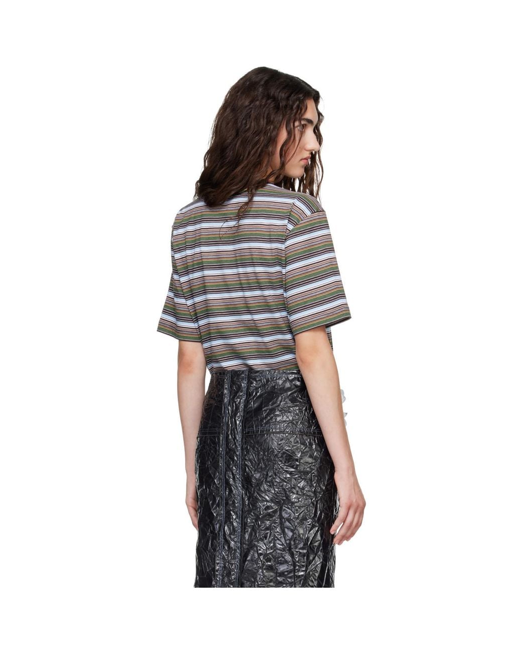 Marni Black Striped Cotton T-Shirt