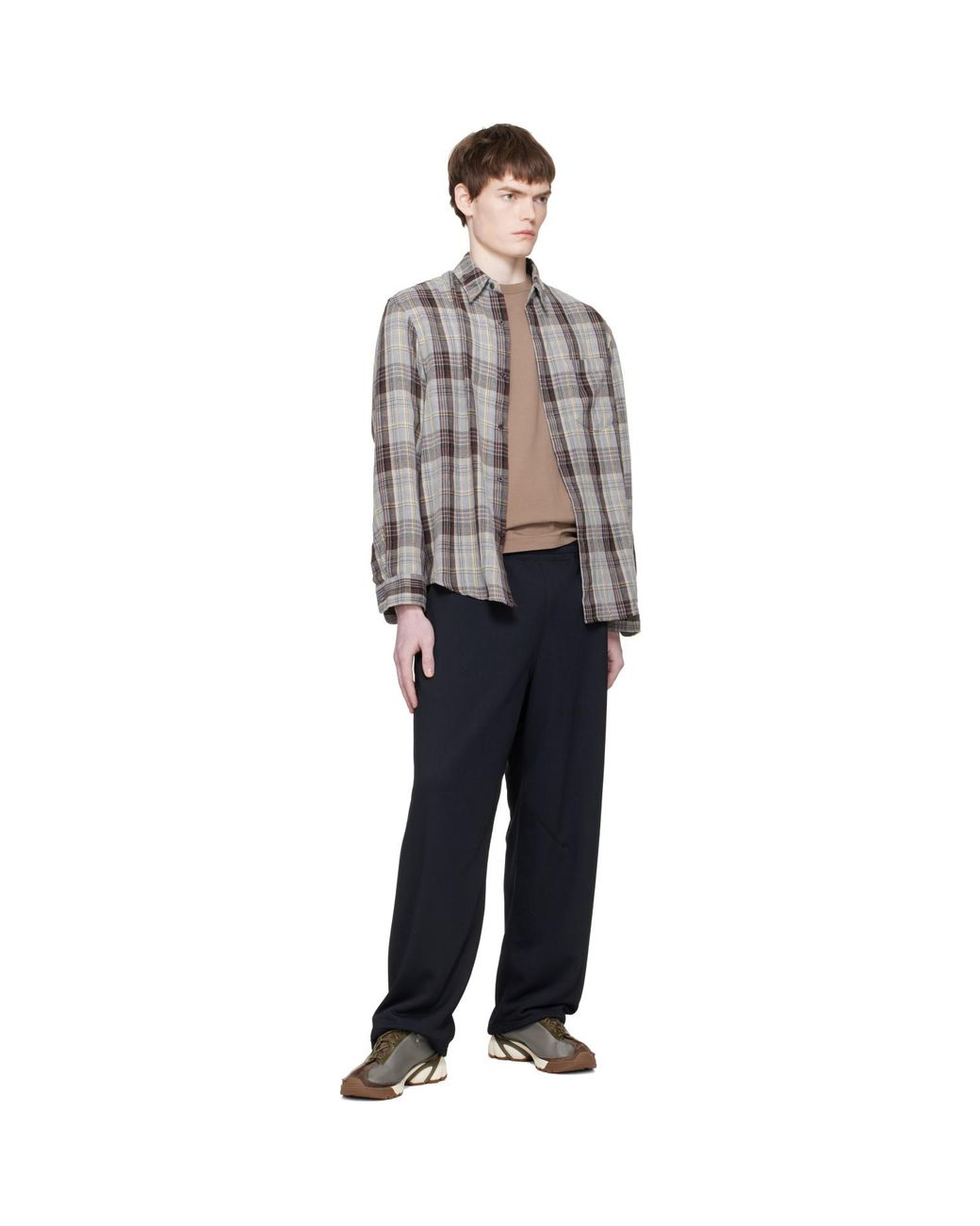 Nanamica Black Polyester Pile Sweatpants for men