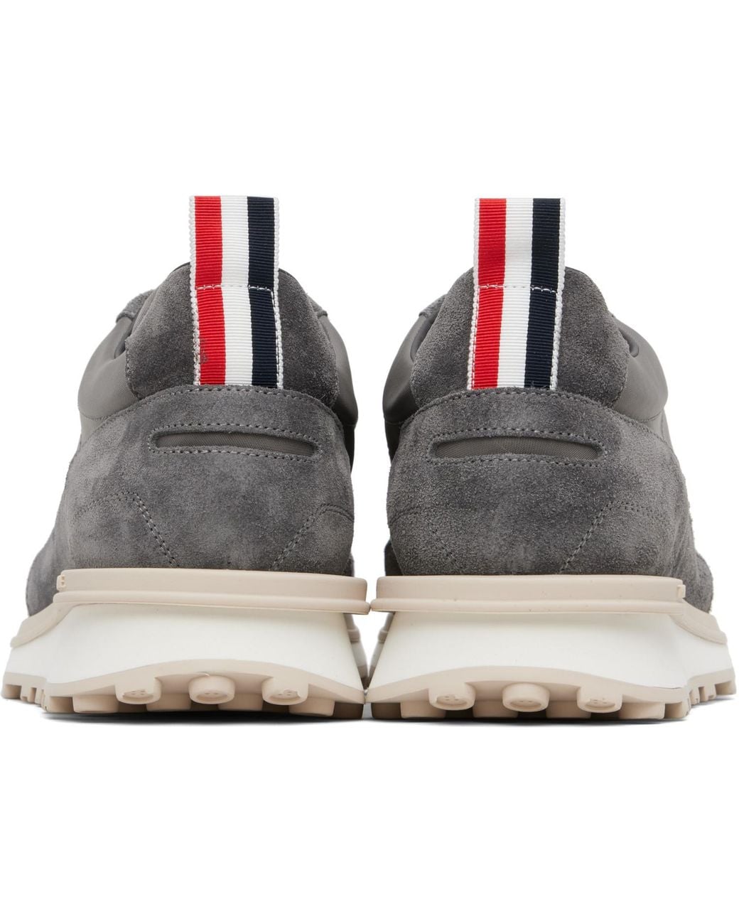 Thom Browne Gray Double Tech Nylon Alumni Sneakers for men