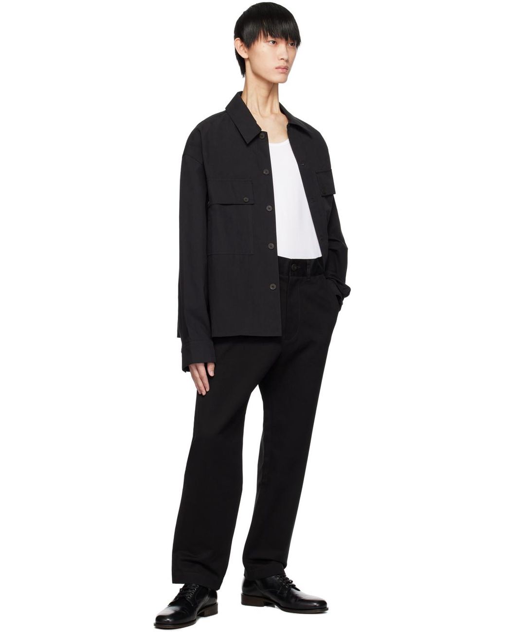 Studio Nicholson Iso cotton-blend overshirt - Black