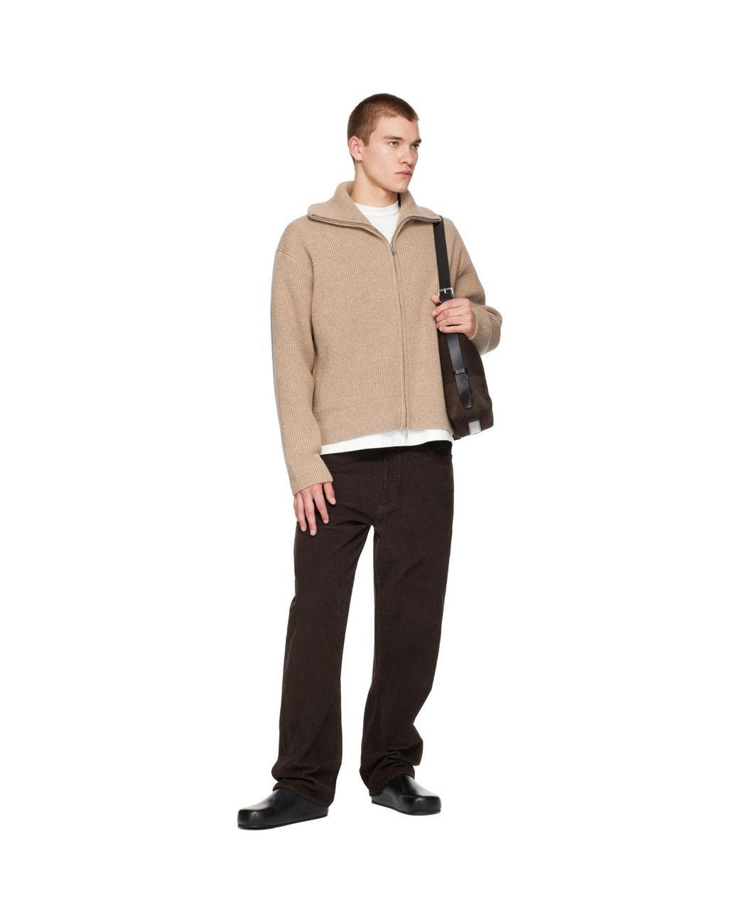 Studio Nicholson Natural Sandos Knit Jacket for men
