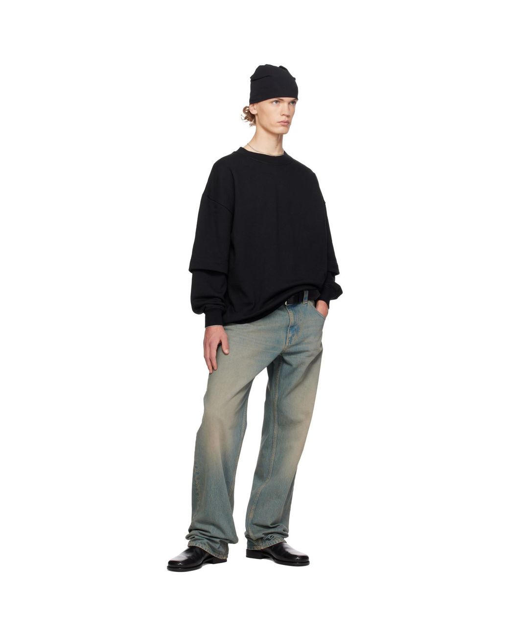 SECONDA Black Luna Sweatshirt for men