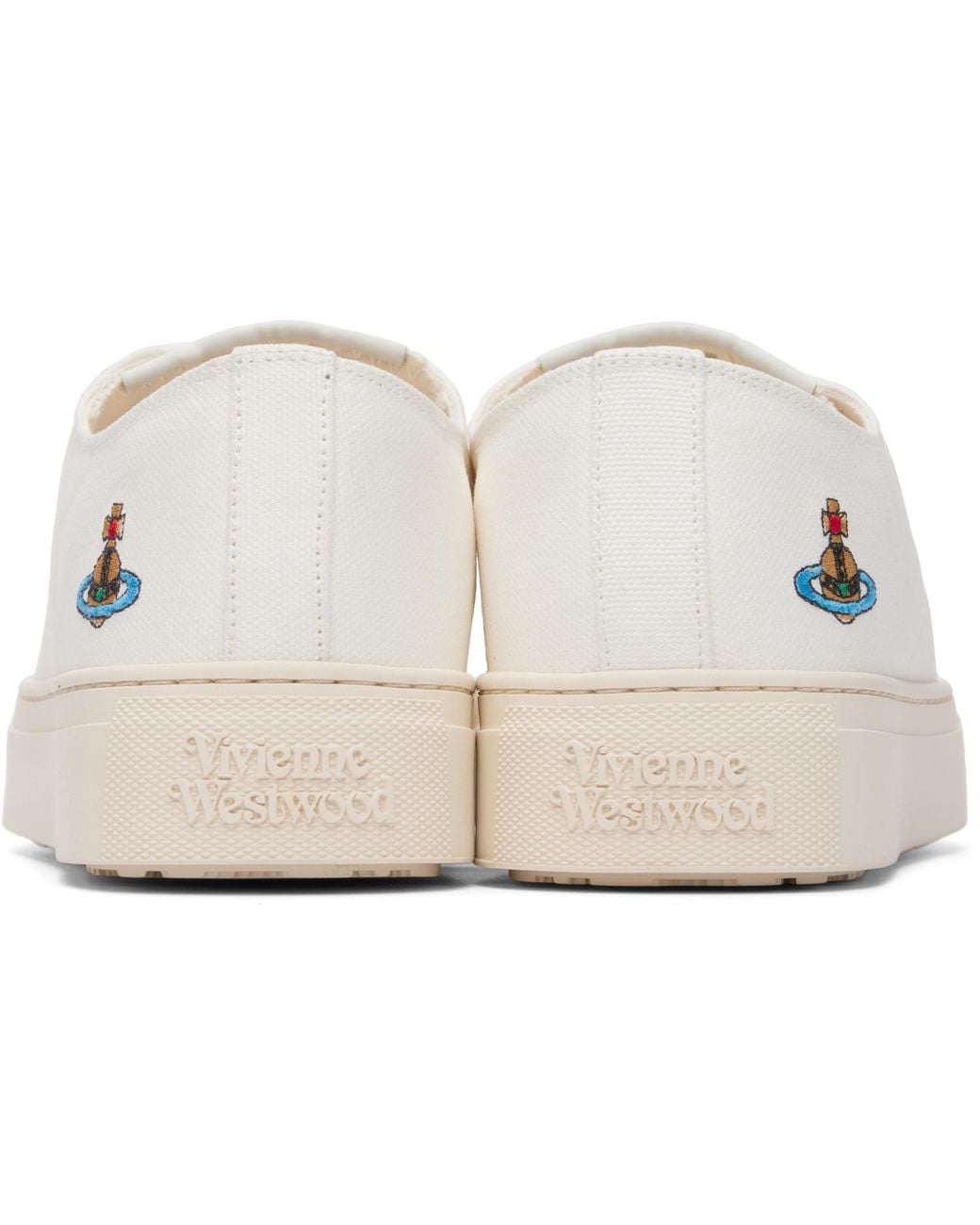 Vivienne Westwood White Low Top Plimsoll Sneakers for men