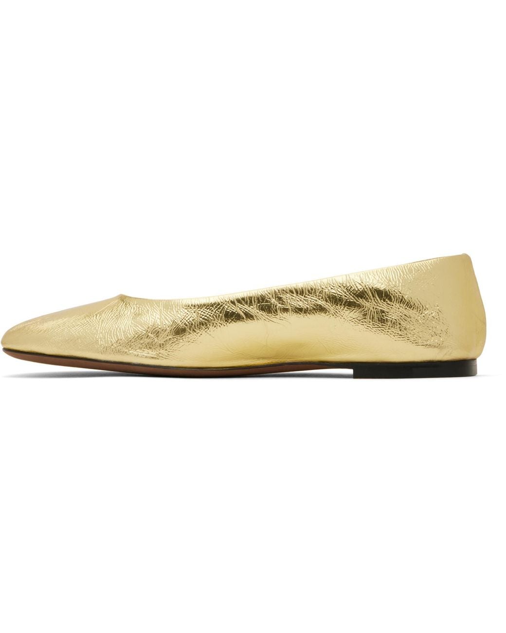 The Row Black Square Ballerina Flats