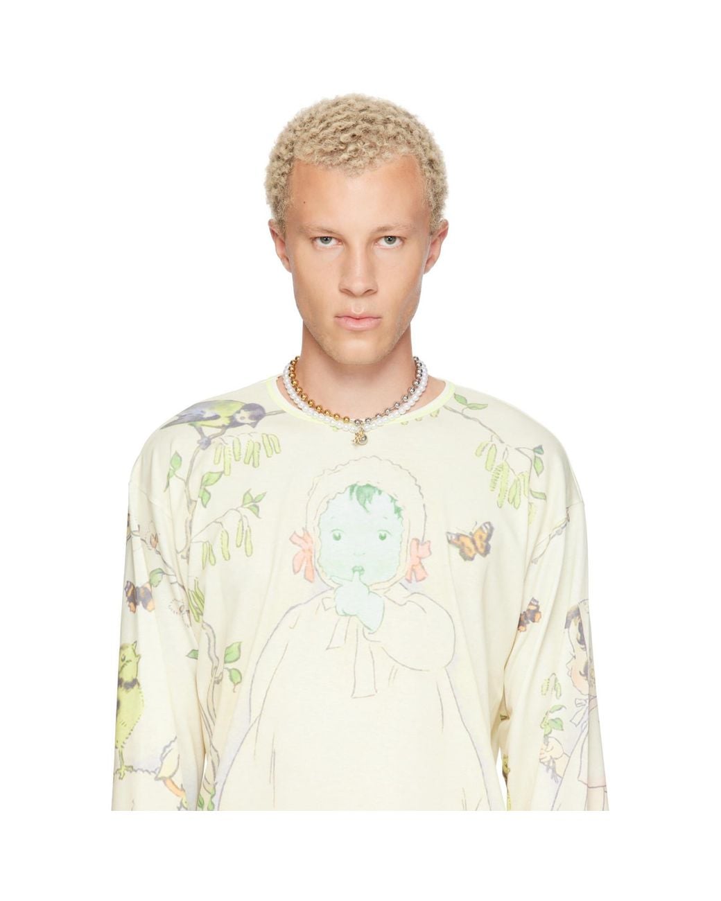 Chopova Lowena Metallic 'Hold My Orb Charm' Necklace for men