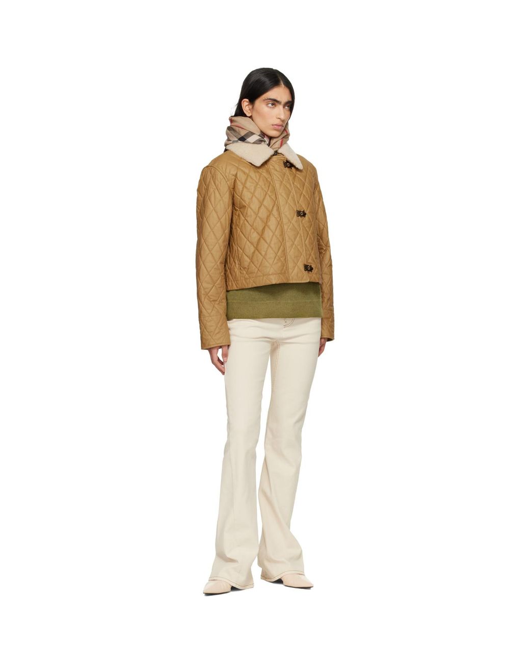 Burberry Multicolor Wide Check Wool Silk Scarf