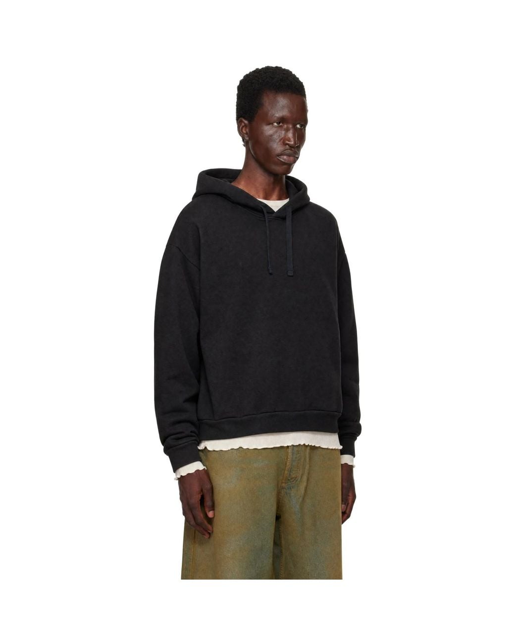 Agolde Black Salford Hoodie for men
