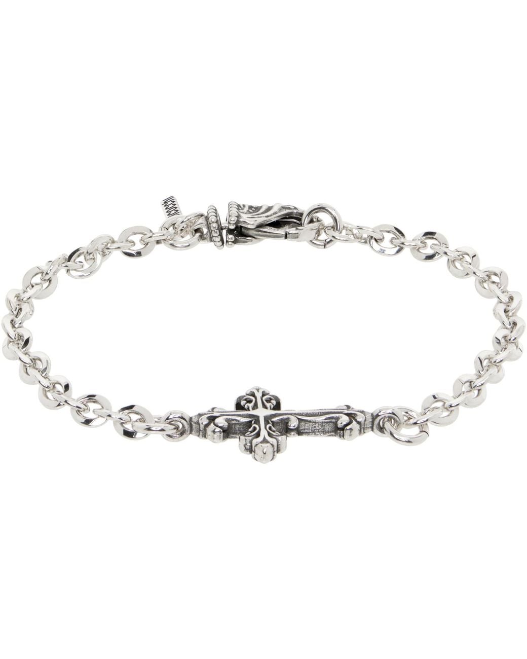 Emanuele Bicocchi Black Avelli Cross Bracelet for men