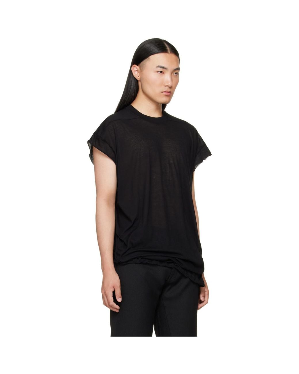 Rick Owens Black Tower Rick Jumbo/T-Shirt for men