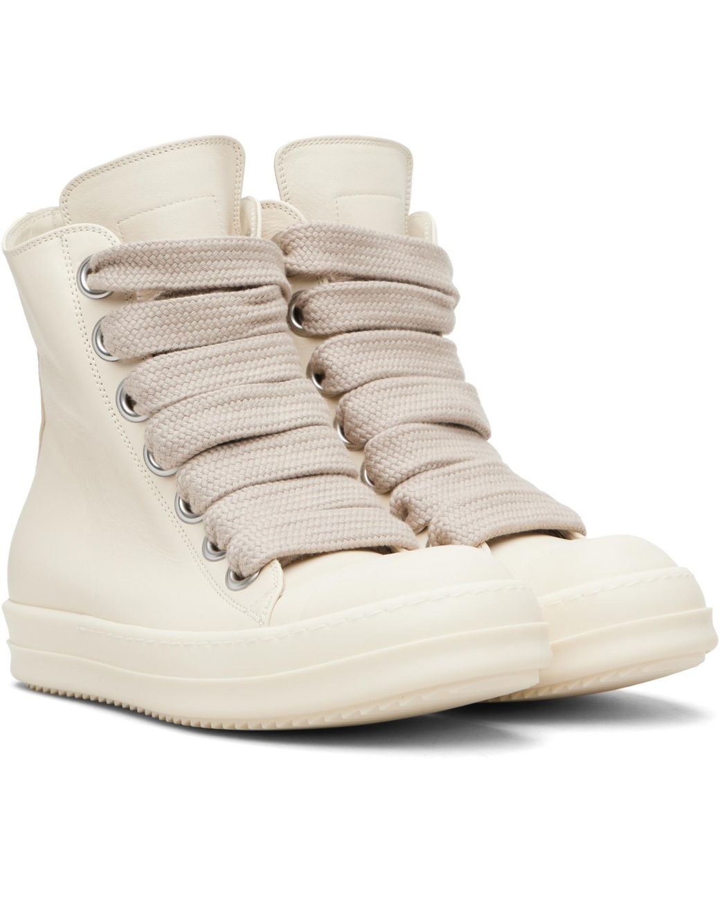 Rick Owens White Off- Temple Jumbolace Sneakers for men