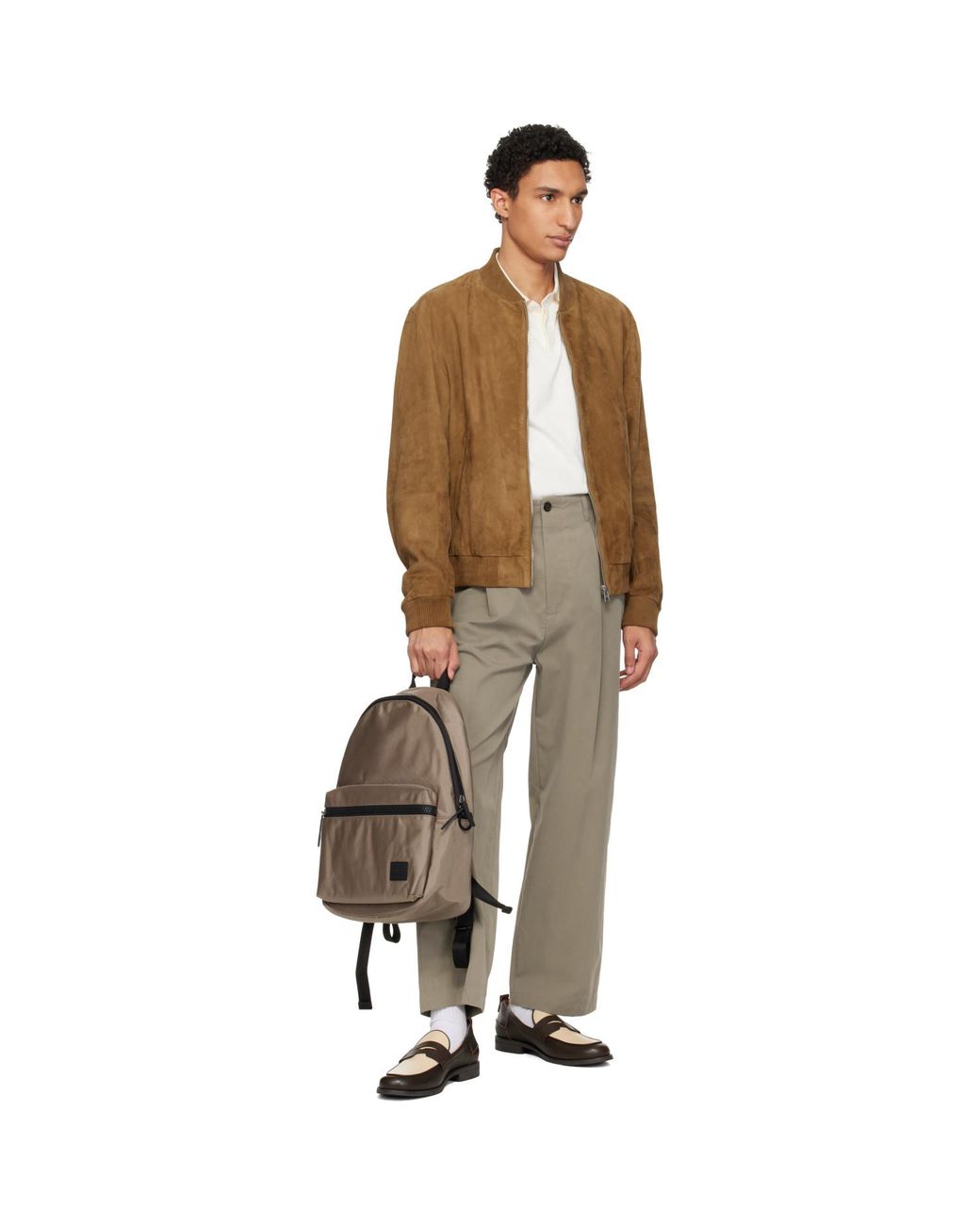 HUGO Black Logo Patch Backpack for men