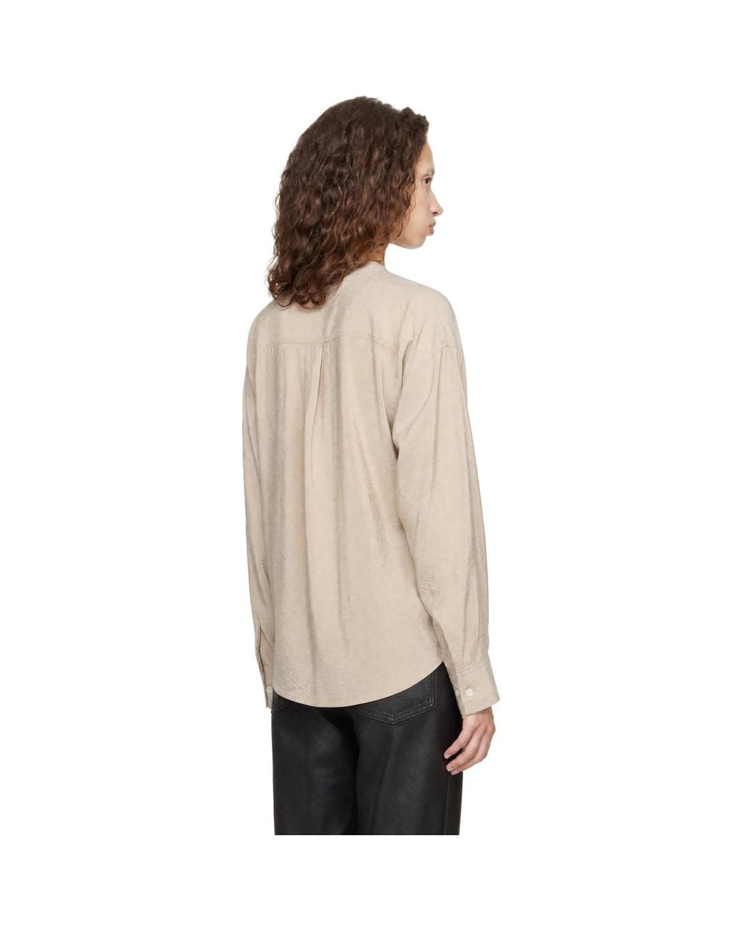 Lemaire Natural Taupe Twisted Blouse